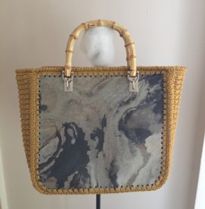 borsa con rifinitura in slate style