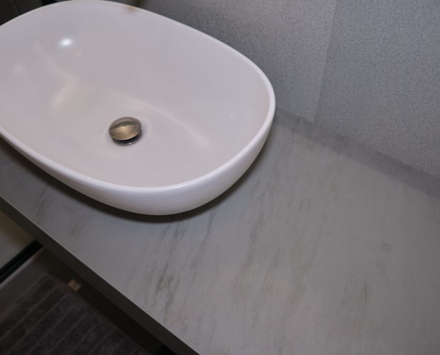 Top lavabo in quarzite grigia